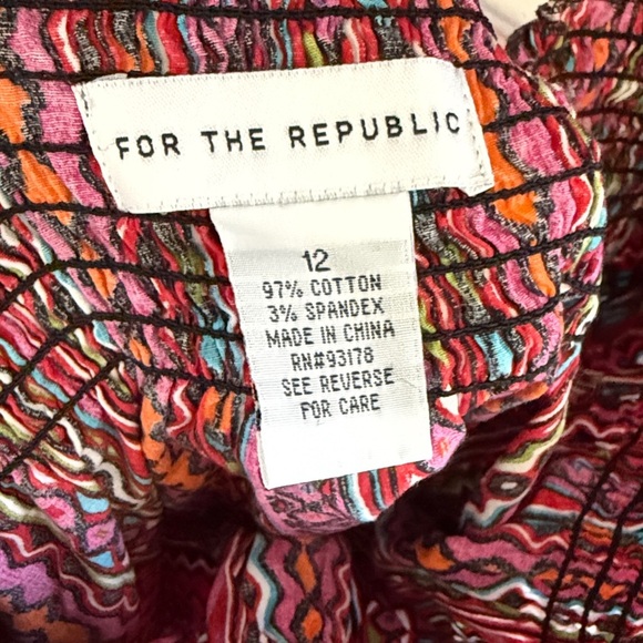 For the Republic Colorful Patterned Women's Skirt - Picture 6 of 6
